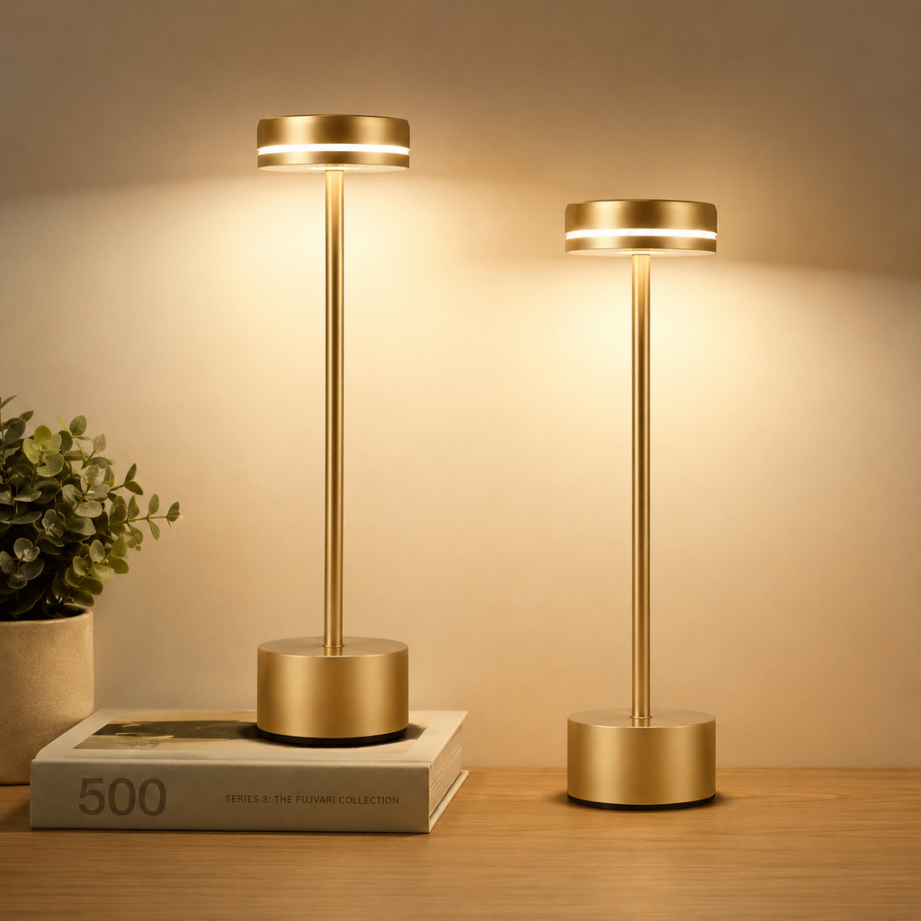 2-Pack Cordless LED Table Lamp – Touch Dimmable, Rechargeable