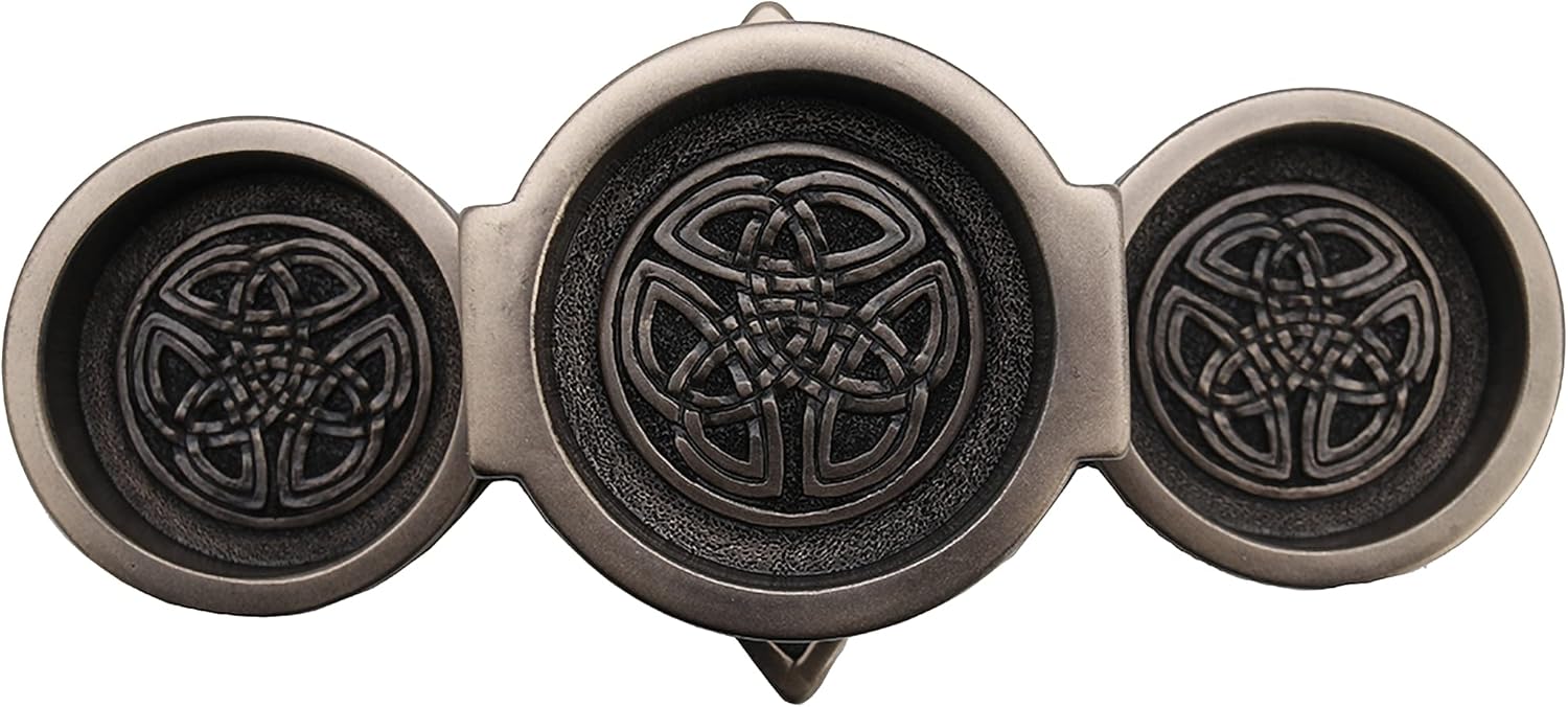 Mjolnir Triple Tealight Candle Holder Viking Decor