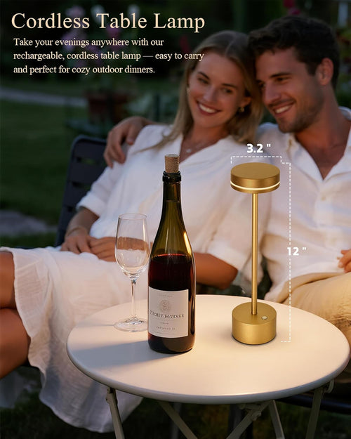 2-Pack Cordless LED Table Lamp – Touch Dimmable, Rechargeable