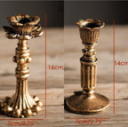 French Vintage Resin Candle Holders – Antique Bronze Look