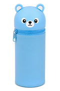 Cute Bear Silicone Pencil Case – Large Capacity Zipper Stationery Organizer
