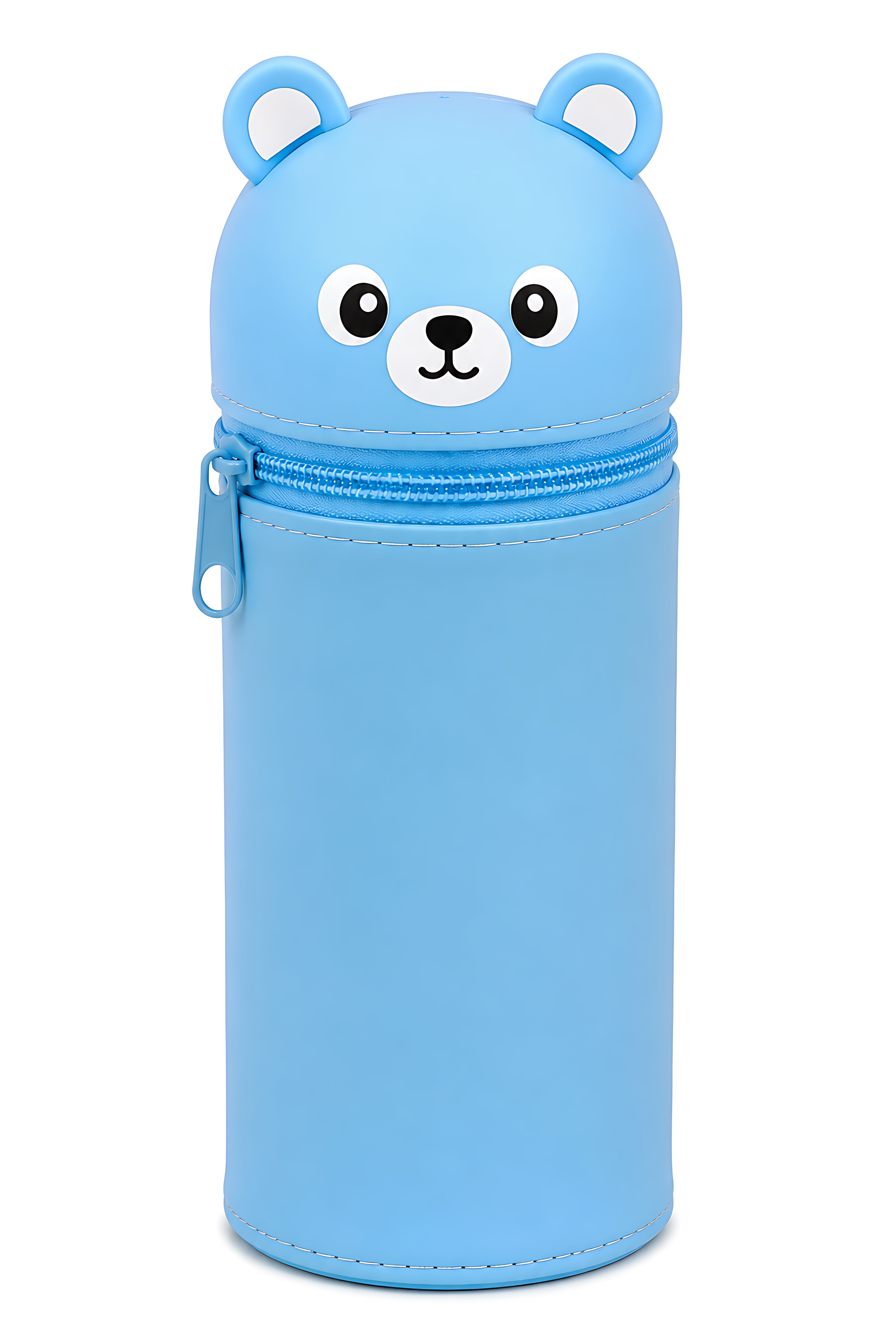 Cute Bear Silicone Pencil Case – Large Capacity Zipper Stationery Organizer