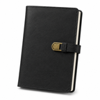 Black PU Leather Journal Notebook With Buckle Closure