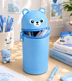 Cute Bear Silicone Pencil Case – Soft Large Capacity Organizer
