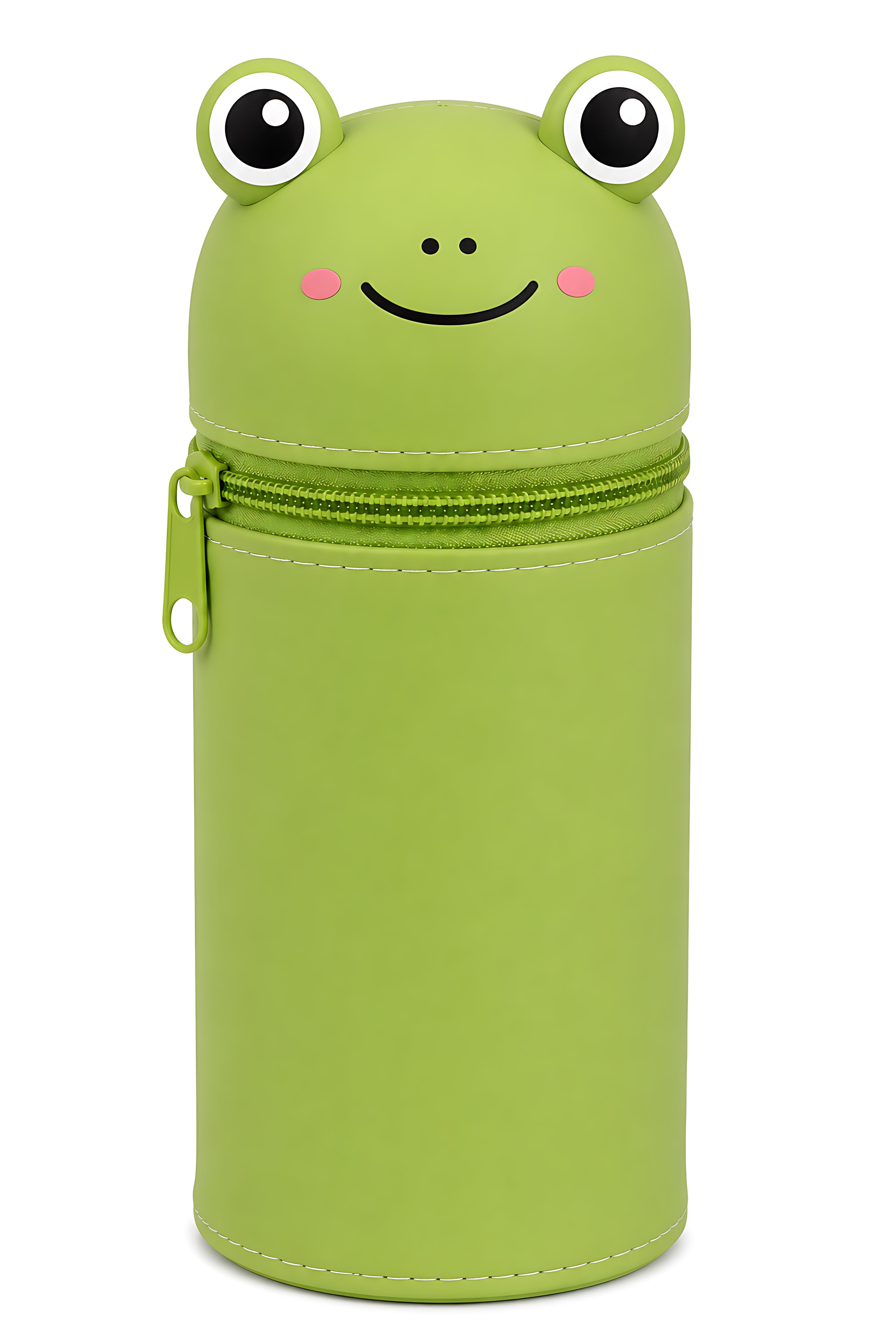 Cute Frog Silicone Pencil Case – Large Capacity Zipper Stationery Organizer