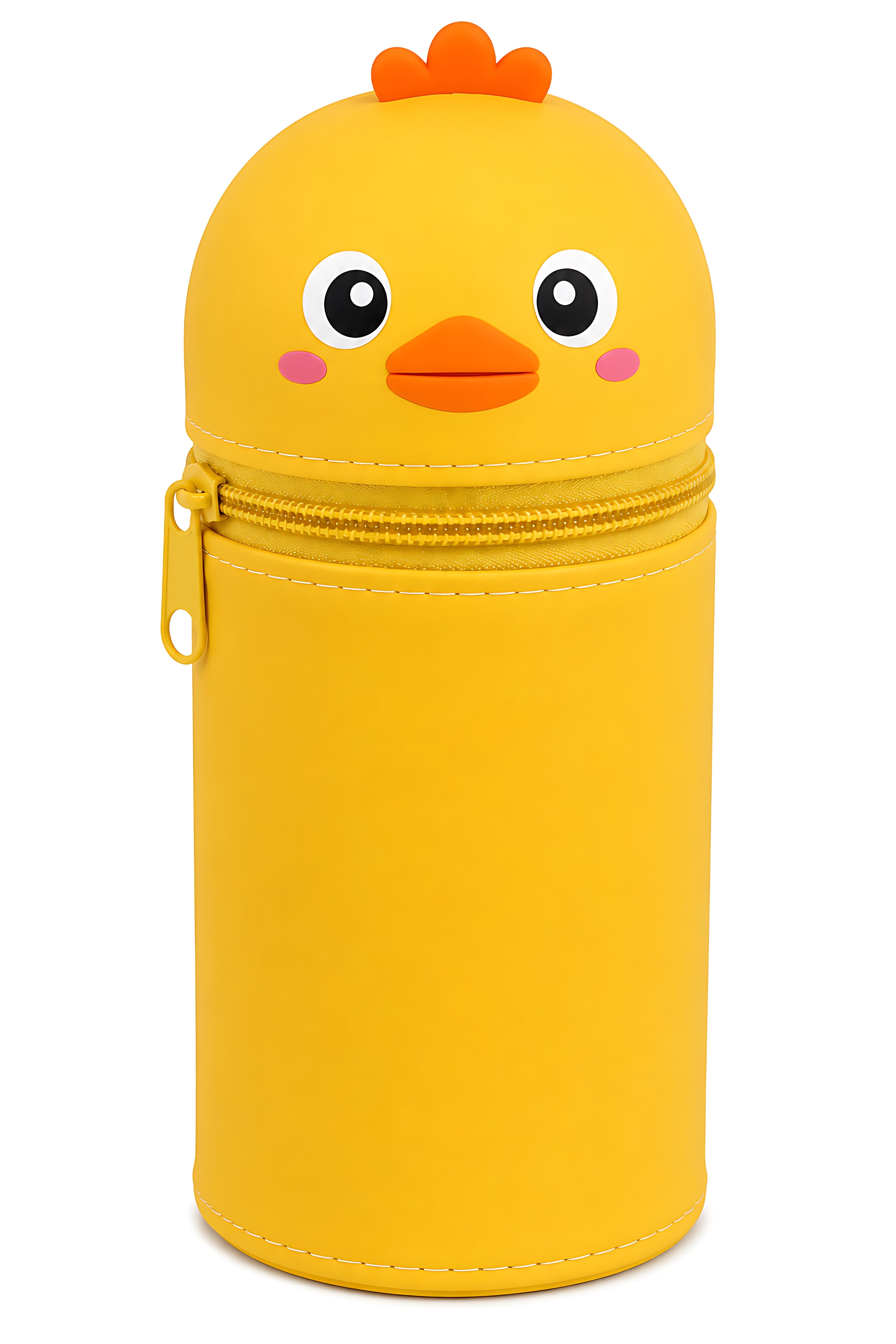 Cute Duck Silicone Pencil Case – Large Capacity Zipper Stationery Organizer