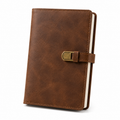 Vintage Leather Journal Notebook – Buckle Closure Writing Diary & Planner