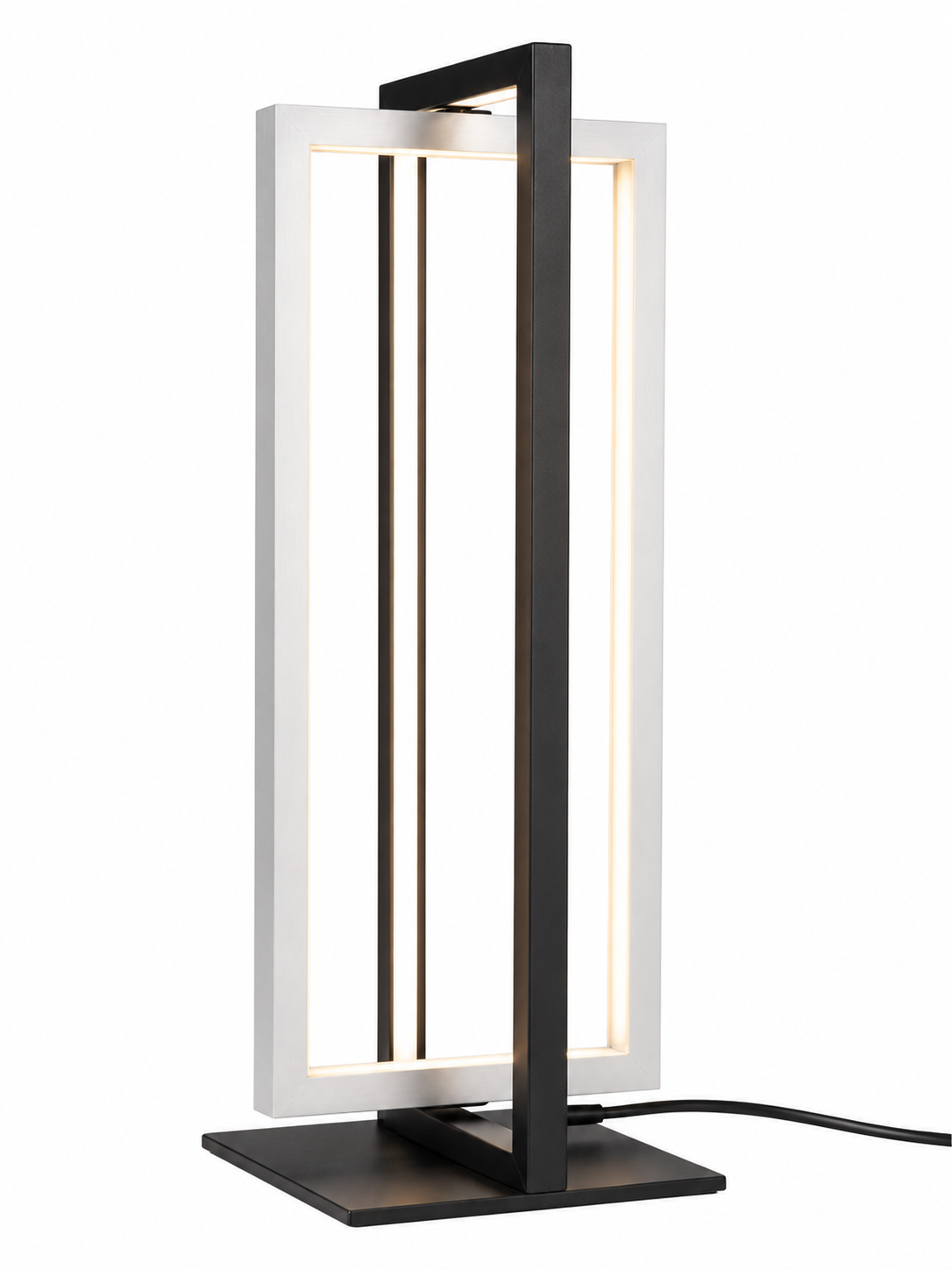 Modern LED Table Lamp with Dimmable Dual-Frame Design
