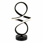 Modern Spiral LED Table Lamp with USB Charging Ports