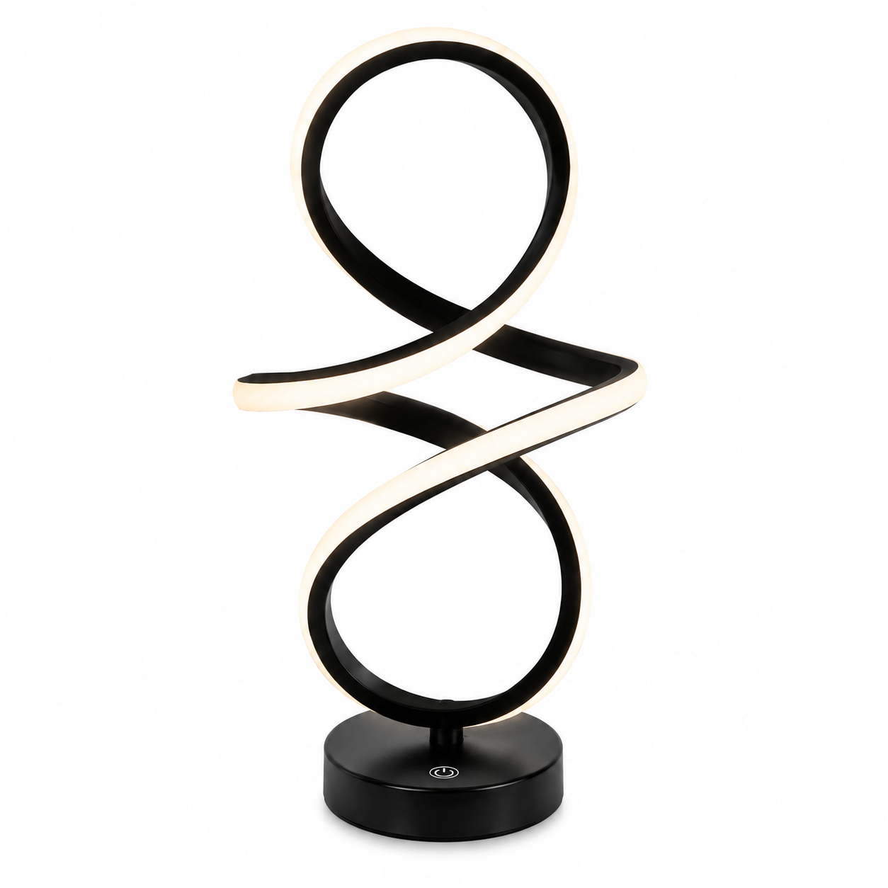 Modern Spiral LED Table Lamp with USB Charging Ports
