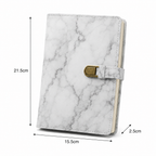 Marble Leather Journal Planner with Magnetic Strap